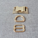 1Set Strong Hardware Metal Straps Slider D Ring Release Belt Buckle For Cat Pet Dog Collar Harness Paracord Sewing Accessory