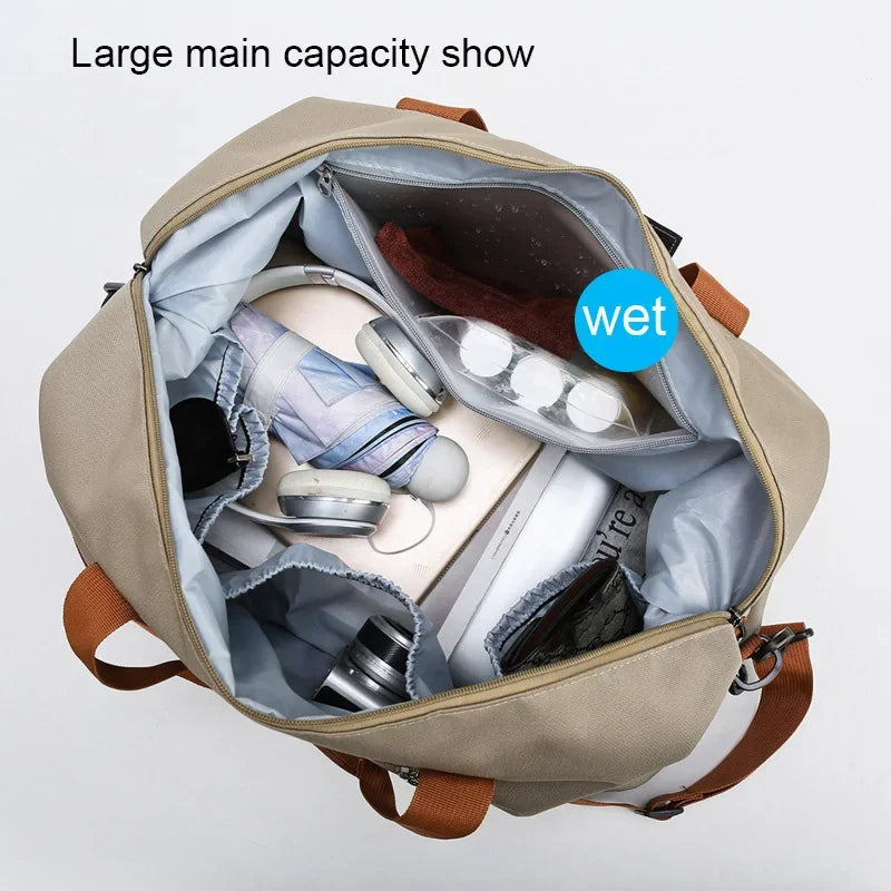 Bolsa de gimnasio de viaje, equipaje de corta distancia, bolsas de fitness portátiles, bandolera, bolso de pecho, bolso de mano, bolso de mano, bolso de fin de semana