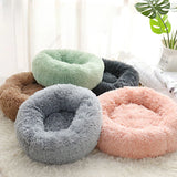 Nido de felpa para mascotas, nido de invierno para gatos, nido para perros, cálido, desmontable y lavable, redondo, nido para gatos, cama para mascotas, decoración Universal de temporada