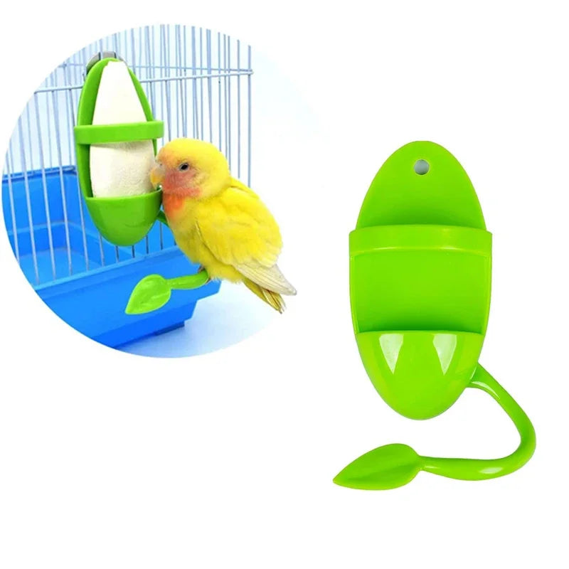 1Pc Bird Cuttlebone Holder Bird Cage Feeding Holder Vegetable Fruits Cuttlebone Holder for Parrot Parakeet Bird Feeder
