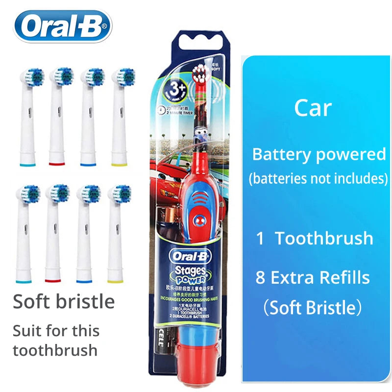 Oral B Electric Toothbrush for Kids Rotation Clean Teeth for Kids 3+ Soft Bristle for Child Waterproof Toothbrush