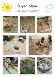 Wooden Train Track Toys Railway Rails Accessories Fit Thomas Train Road Connector Bridge Wood Railway Children Boy Christmas Gift