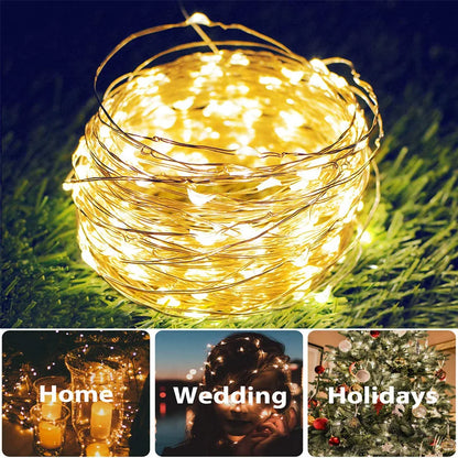 32m/22m/11m/7m solar led luz ao ar livre festão lâmpada jardim luz de fadas corda à prova dwaterproof água natal guirlanda quintal decoração luz