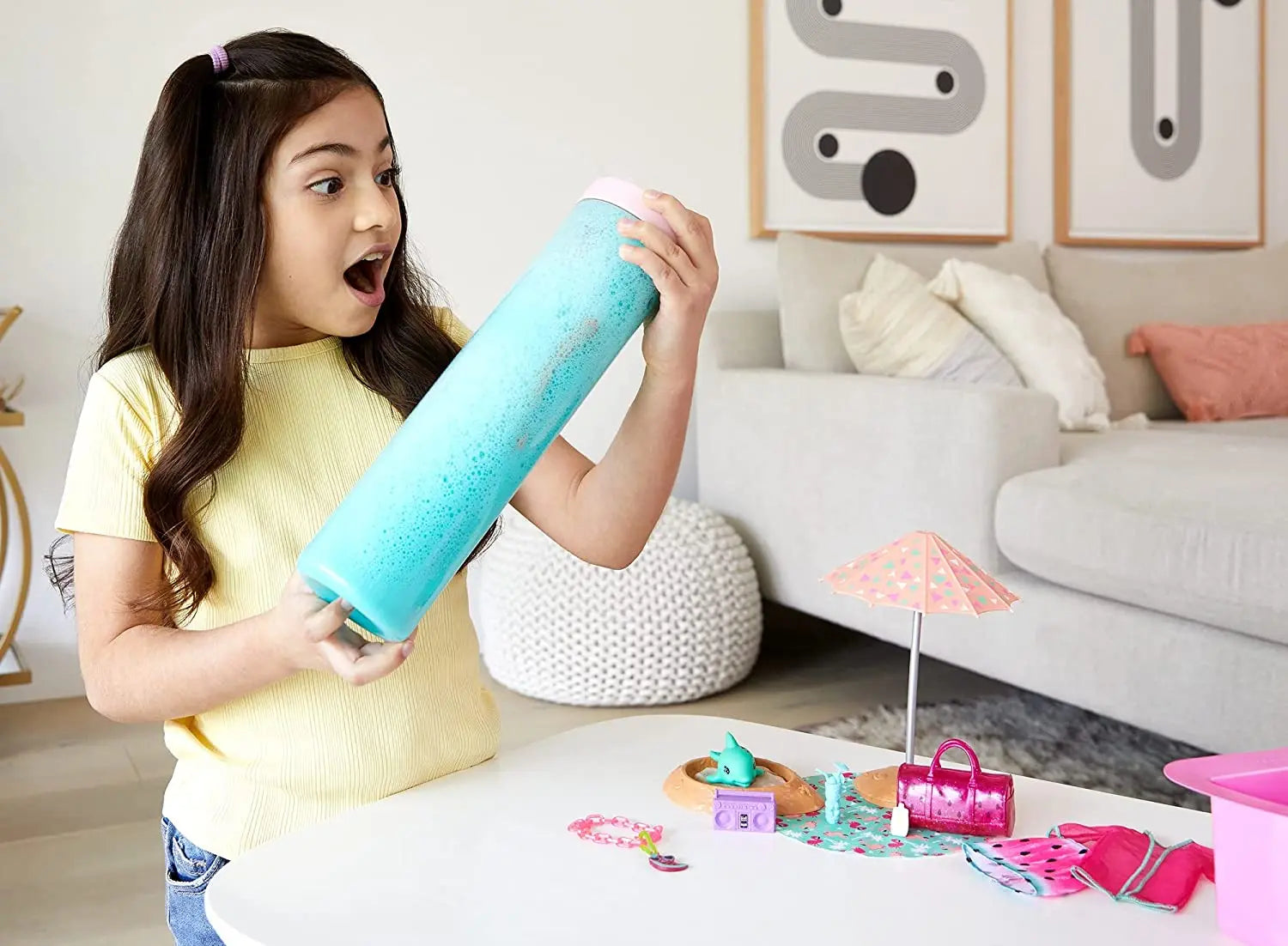 Genuine Barbie Color Reveal Foam Dolls Pet Friend with 25 Surprises Scented Bubbles Princess Doll Toys for Girls Gift
