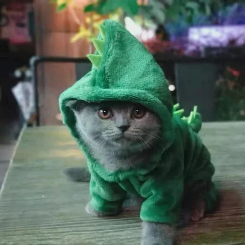 Cute Animal Dog Cat Costume Small Dogs Cat Winter Warm Pet Jumpsuit Pajama for Yorkies Poodle Overalls Puppy Mascotas Clothes