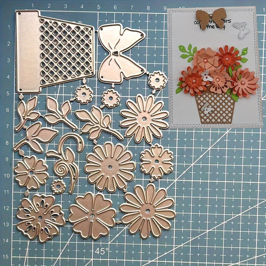Floral metal cutting dies for DIY paper card embossing, scrapbooking, and album decoration