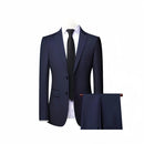 Traje de novio para boda 2025, corte entallado, 2 piezas (chaqueta y pantalón), transpirable (corbata incluida), ideal para padrinos de boda, fiestas y bailes de graduación.