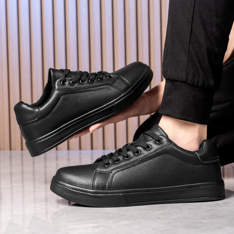 Leather Men Shoes Sneakers Trend Casual Shoe Breathable Leisure Male Sneakers Non-slip Footwear Men Vulcanized Shoes