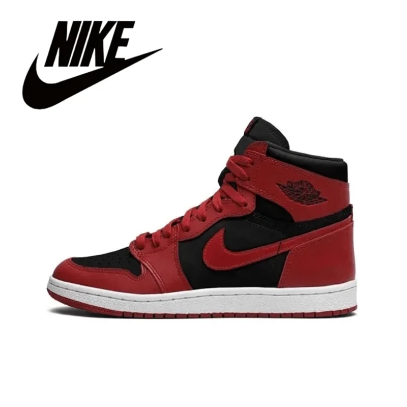 Nike Men's Shoes Air Jordan 1 High AJ1 White Black High Top Retro Basketball Shoes