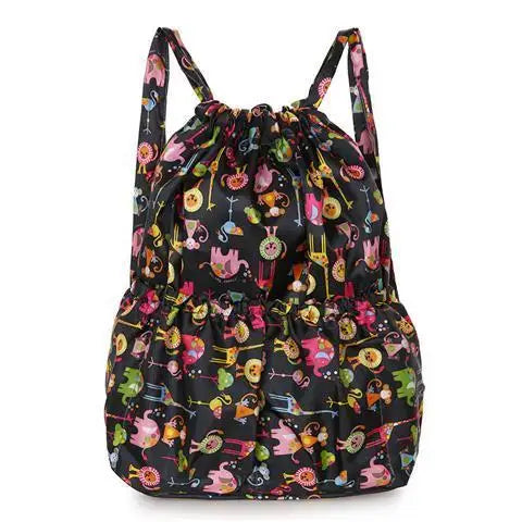 Nylon Bundle Pocket Backpack Women's Outdoor Sports Bag Mommy Large Capacity Backpack