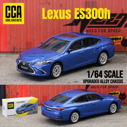 1/64 Leuxs ES300h Toy Car Model CCA MSZ 1:64 Diecast Vehicle Miniature Free Wheels Collection Suitable for Hot Wheels Gift Kid