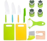 Conjunto de ferramentas de cozinha para crianças, faca plástica, facas de frutas, descascador, acessórios de cozinha, para crianças