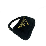 Black Luxury Designer Dog Toys Pet Birthday Gifts Puppy Chewing Accessory Handbag Bone Puppy Squeaky Toys