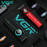 VGR 001 977 new hair trimming set high-end men's hair clipper intelligent digital display electric carving and whitening trimmer