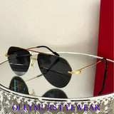 Ollymurs  Frameless Brushed SunglassesDesigner CT0427S CAR Card Home New Men's Comfortable Fashion Anti-ultraviolet Sunglasses
