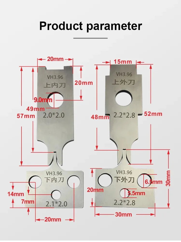 4pcs/set Terminals Crimping Machine Applicator Die Set Mold Blade Various Models For Terminal Machine Crimp Tools Accessories