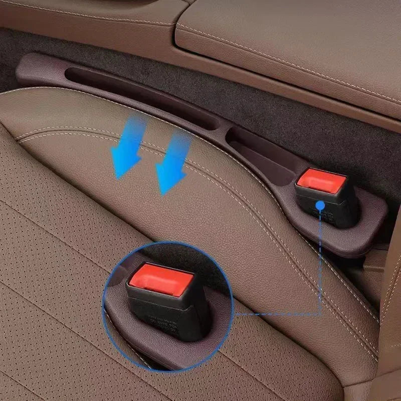 2pcs Car Seat Gap Filler Organizer Waterproof Car Seat Gap Plug Strip with 2 Grooves Seat Gap Storage Auto Interior Accessories
