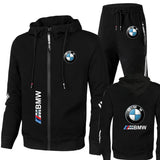 BMW Tracksuit Men's Clothing BMW Print Sweat Suit Casual Harajuku Hooded Sweatshirt+Pants 2 Piece Set Sportswear Sets Men
