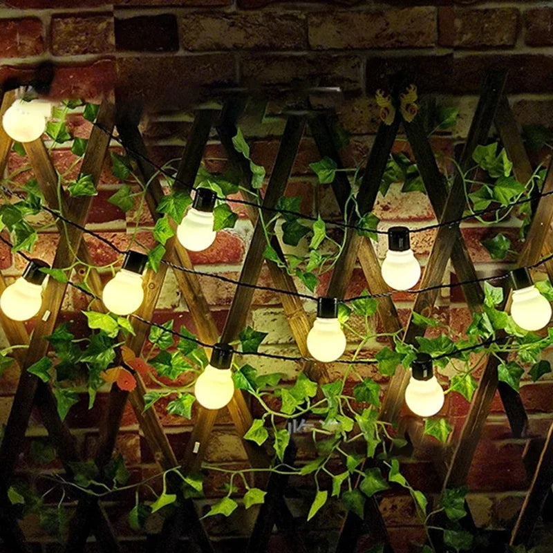 5/7/12m led globo solar luzes da corda de fadas guirlanda natal rua casamento lâmpadas ao ar livre para festa feriado jardim pátio