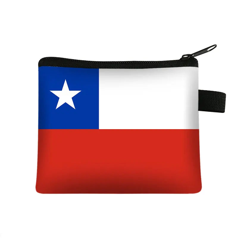 National Flag Print Coin Purses Algeria Spain Haiti Israel Women Wallet Saudi Arabia Men Purse Small Handbag Money Coin Bags