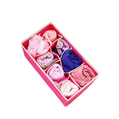 Organizador para ropa interior, calcetines, sujetadores, pantalones, bufandas, corbatas, caja de almacenamiento, organizador de cajones para armario, estuche plegable para organizador de ropa interior.