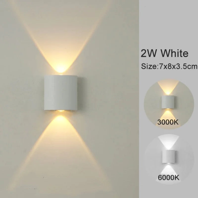 Apliques de pared LED modernos para interiores y exteriores, luces blancas de montaje en pared para sala de estar, pasillo, dormitorio, decoración
