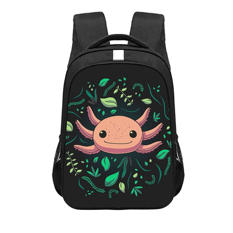 Axolotls of The World Backpack for Teenager Cute Axolotl Children School Bags Book Bag Laptop Backpacks Daypack Storage Bags