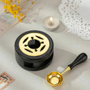 Sealing Wax 1 Set of Spoon Sealing Wax Furnace Stove Pot Seal Decorative Craft Gift Solid Wood Wax Stamp Craft Supplie SB002