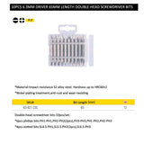 Stanley-Long Precision Screwdriver Bits, Shockproof, Phillips, Slotted, PH2, Drill Bits, 1/4 bit, HRC60, ± 2 S2, 110mm, 65mm