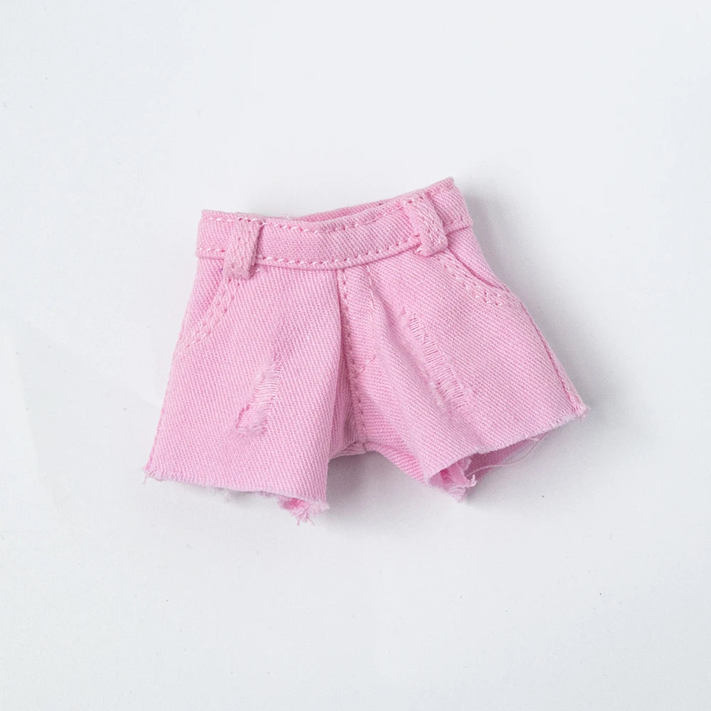 Blythe Clothing Fashion Vest Tops Denim Shorts Casual Pants Belt Multicolor for Licca Azones Ob22 24 Ker YMY Doll Accessories