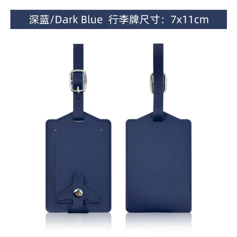 New Airplane Buckle Anti Lost Luggage Tags Thickened Flip Cover Luggage Tag Boarding Pass Suitcase Label Name ID Address Lable