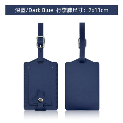 New Airplane Buckle Anti Lost Luggage Tags Thickened Flip Cover Luggage Tag Boarding Pass Suitcase Label Name ID Address Lable