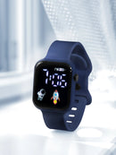 New Student Smart Watch Men's and Women's Astronaut Rocket Touch Screen Sports Electronic Watch Children's Festival Gift