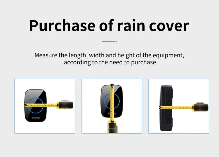 CACAZI PC Transparent Waterproof Cover for Wireless Doorbell Button Chime Outdoor Rain-cover Home Case Suitable for Most Buttons