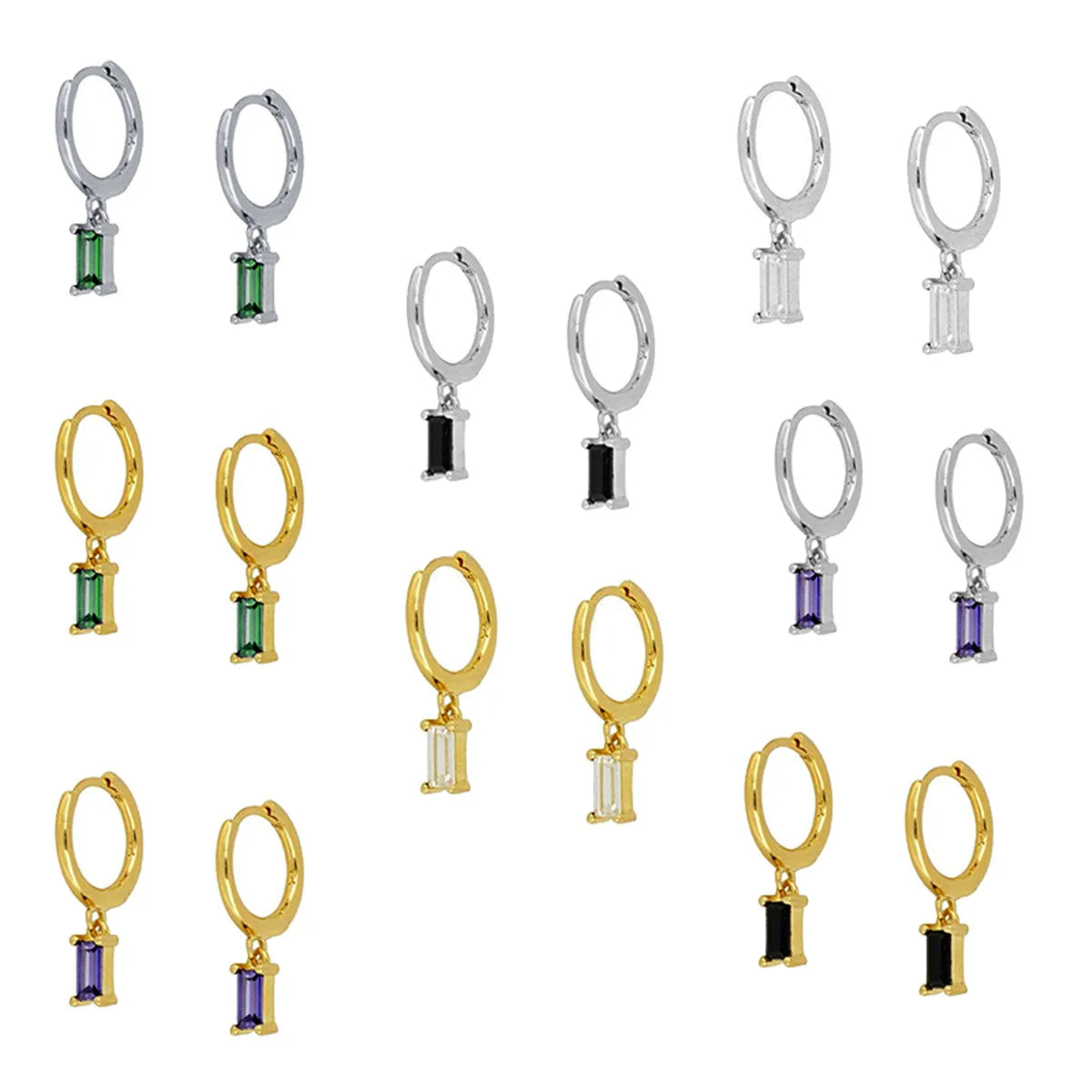CANNER 925 Sterling Silver French Punk Hip-Hop Geometric Small Hoop Earrings for Women Gold Silver Party Jewelry Accessories