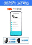Tuya APP Fingerprint Cylinder Electronic Smart Door Lock Digital Keypad Code Key Card Remote Control Adjustable Home Apartment