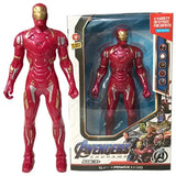 17cm Children Toys Marvel Anime Figures Spiderman Hulk Action Figure Iron Man Cartoon Kids Toy Christmas Gift Glow Doll Hobbies