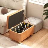 Home Door Shoe Stool, Large Capacity Storage Box, Long Wooden Storage Stool, Living Room Stool, Bathroom Footrest, Furniture