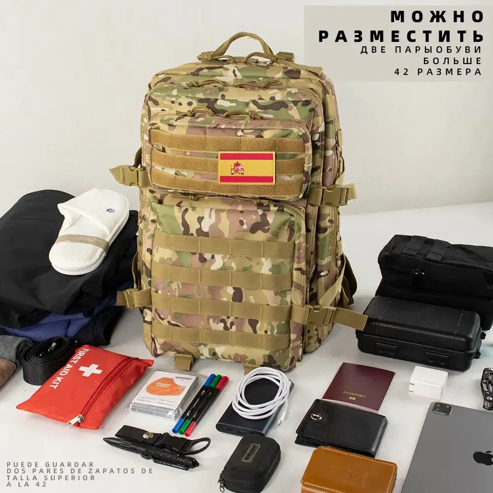 Trekking Rucksack Large Capacitywaterproof tactical backpack solid design ideal for hiking, camping, travel sports and outdoor
