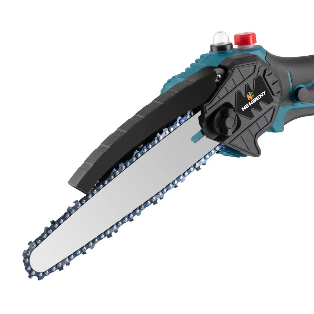 8 Inch Brushless Electric Saw Cordless Oiler Handheld Garden Wood Cutting Logging Chainsaw Power Tool for Makita 18V Battery
