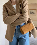 split leather 90s pen bag 2026 new luxury design soft cowhide mini one-shoulder crossbody bag suede fashion ladies handbag