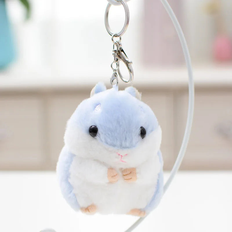 Brinquedos de pelúcia animais crianças brinquedos chaveiro recheado 10cm hamster pingente kawaii bonecas crianças criança presentes de natal saco boneca para o bebê