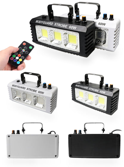 Luces estroboscópicas ALIEN RGB blancas para DJ, discoteca, 40 W, 60 W, 80 W y 100 W, con control remoto, sonido flash, para fiestas, bodas, vacaciones, escenarios.