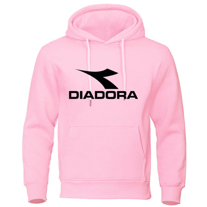 Diadora 2024 Trendy Fashion Casual Sportswear Comfortable Printed Loose Top Pullover Men's Hooded Sweatshirt Street Wear