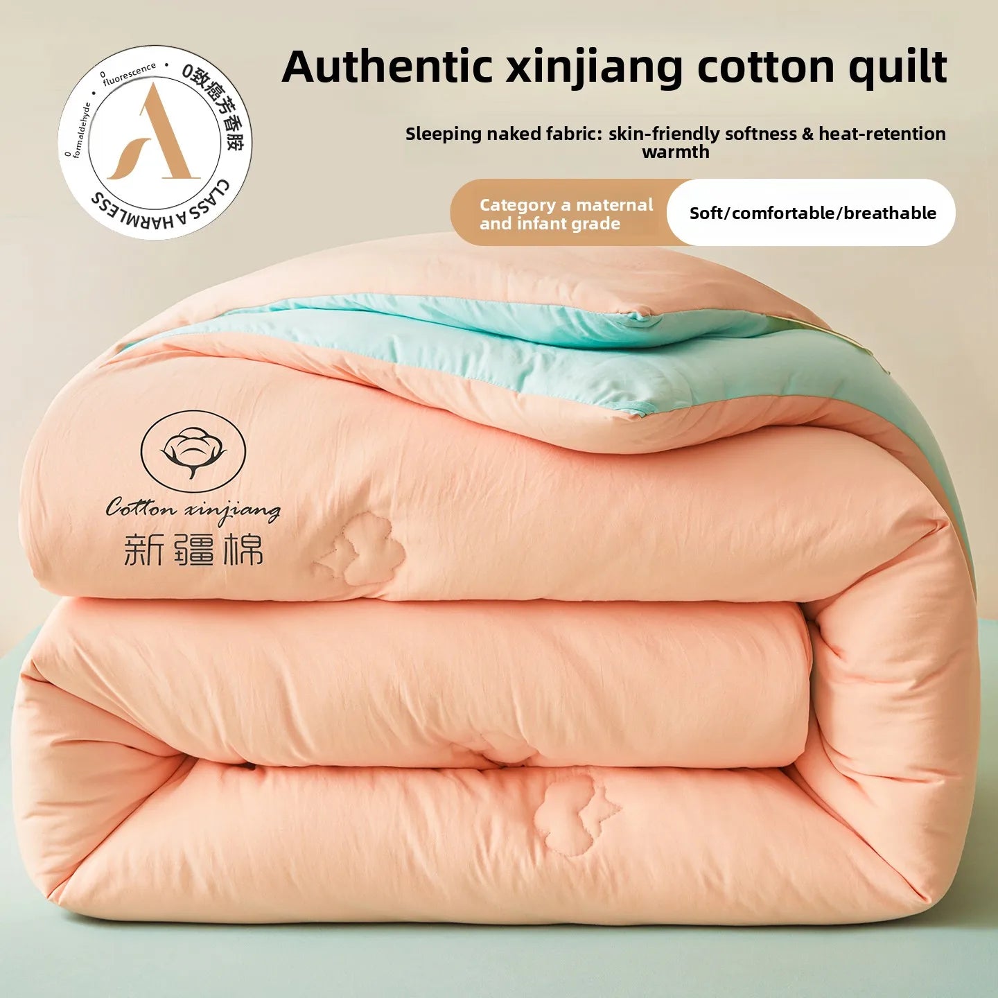 100% Cotton Filled Super Soft Autumn Winter Quilt Lightweight Fluffy Warm Duvets Core Grade A Comfort Quilted Double Comforter