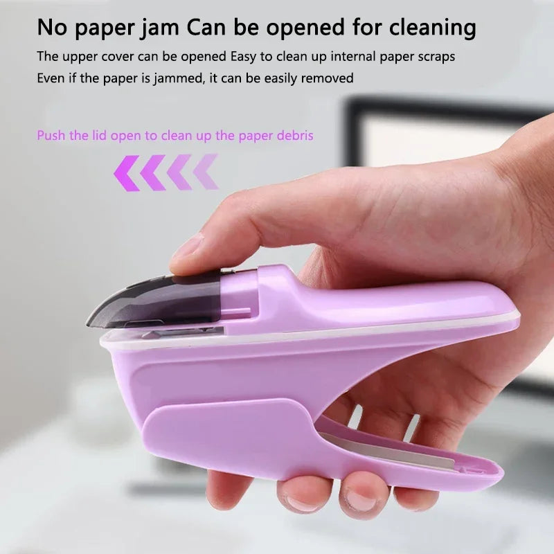 1PCDesktop Stapleless Stapler For Fixing Up To 8 Sheets For Home School Office Desktop Stapler Ticket Paper And Document Binding
