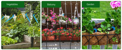 Sistema de riego solar para jardín y balcón. Sistema de riego automático por goteo. Sistema de riego de jardín DIY. Riego por goteo con manguera.