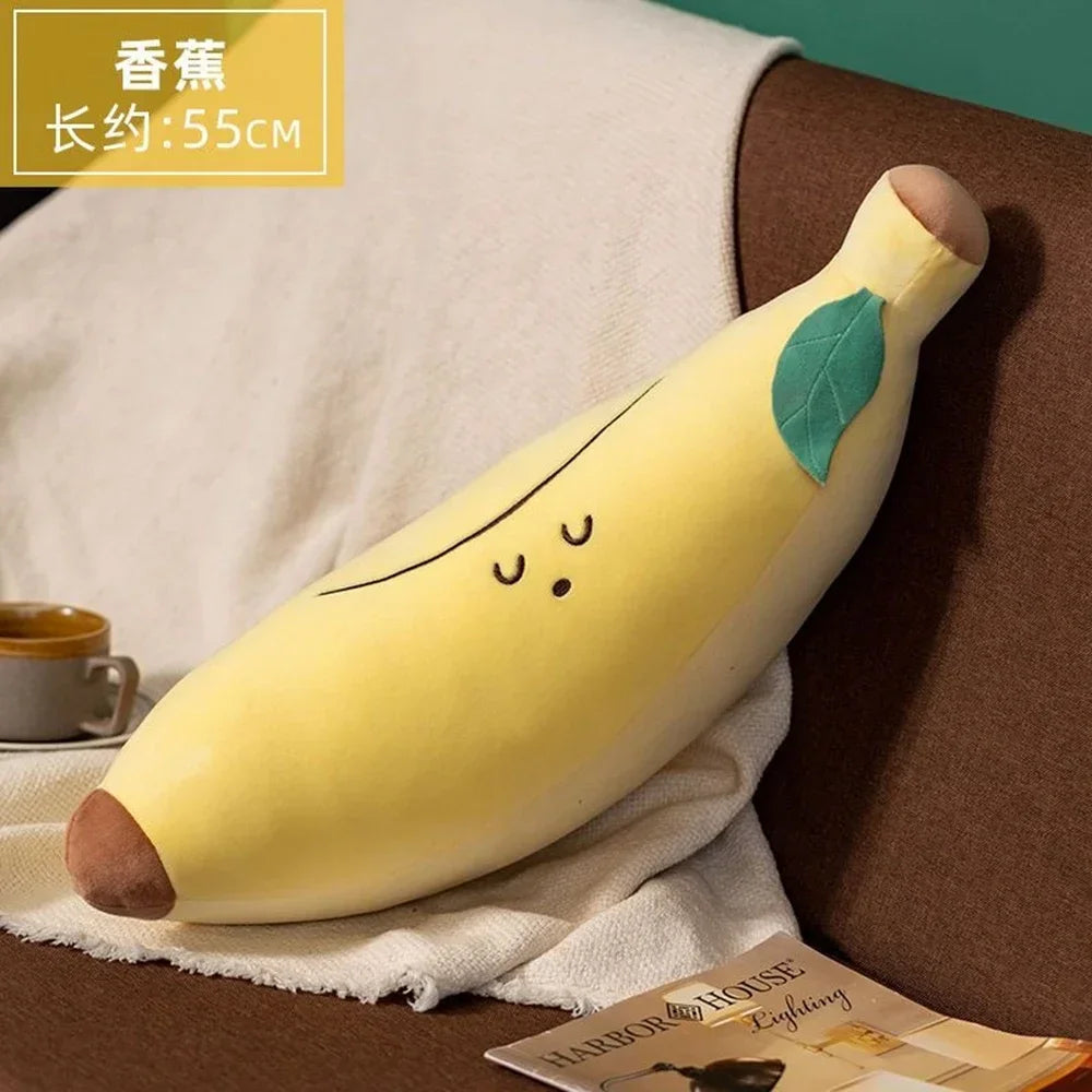 Peluche de aguacate, plátano, zanahoria y hongo, para dormir, cama, sofá, regalo de cumpleaños, nueva idea
