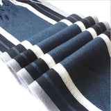 Classic Striped Outdoor Scarves Men Cashmere Soft Knitted Striped Scarf Long Tassel Neck Warmer Men'S Winter Scarf