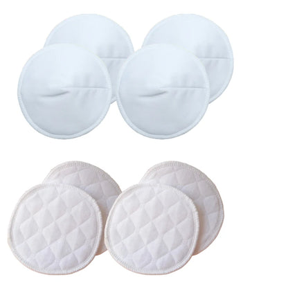 Discos absorbentes reutilizables para lactancia materna, 2 estilos, 4 pares, 3 capas, lavables, suaves, de fibra de bambú, accesorios para sujetador posparto.
